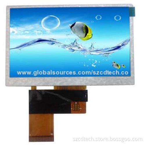 4.3-inch TFT LCD Module with 480 (RGB) x 272 Pixels Resolution, RGB Interface